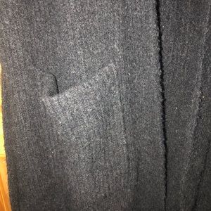 Charcoal long sleeveless cardigan